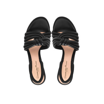 Visuel 3 : Collection Gianvito Rossi Bordeaux | Sandale Ottavia en cuir noir | Boutique de chaussures de Luxe Parenthese