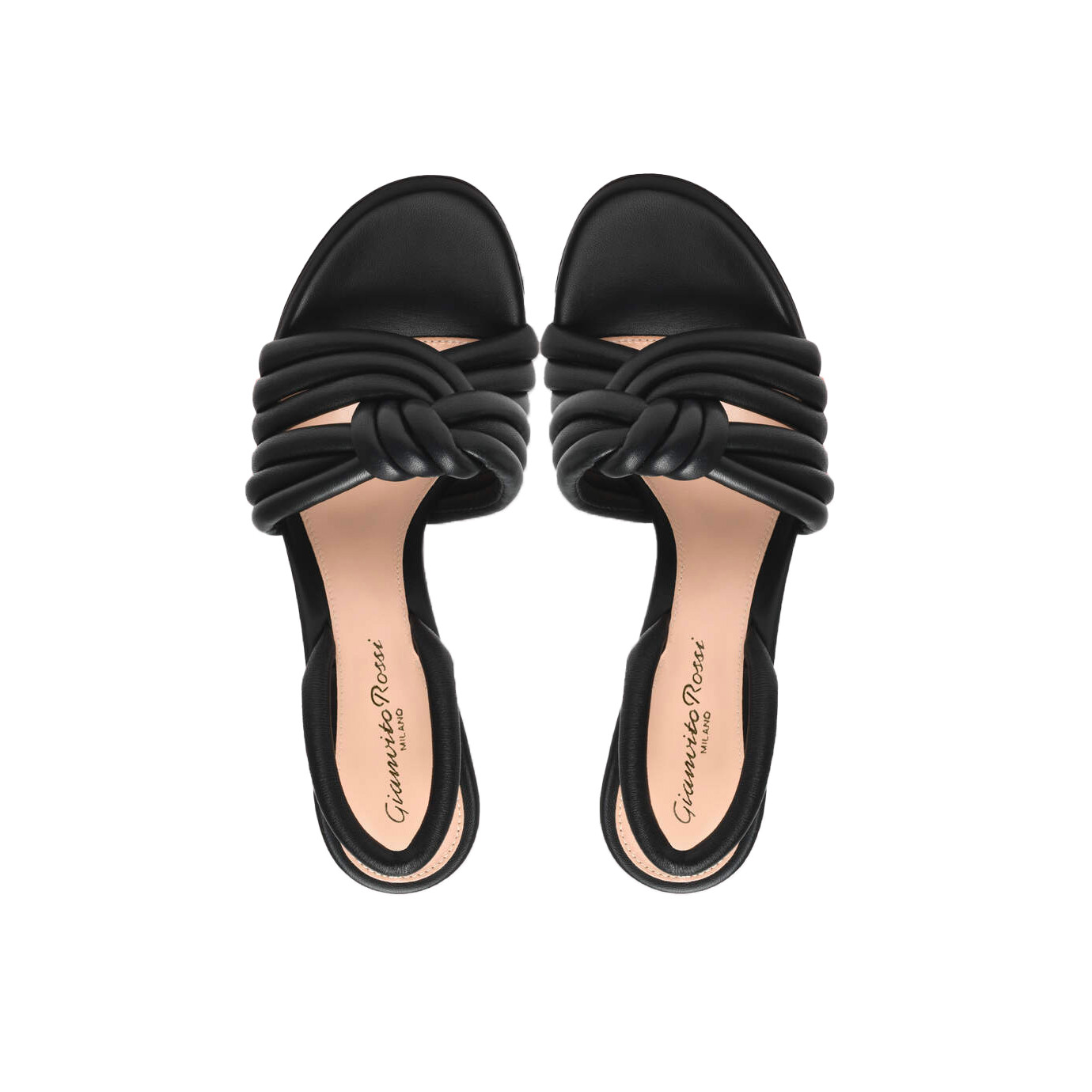 Visuel 3 : Collection Gianvito Rossi Bordeaux | Sandale Ottavia en cuir noir | Boutique de chaussures de Luxe Parenthese