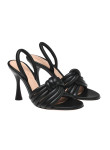 Visuel 2 : Collection Gianvito Rossi Bordeaux | Sandale Ottavia en cuir noir | Boutique de chaussures de Luxe Parenthese