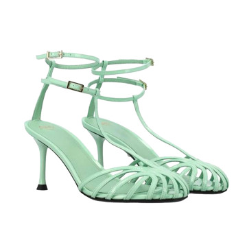 Visuel 2 : Collection Alevì Bordeaux | Sandale Jessie en cuir Tiffany | Boutique de chaussures de Luxe Parenthese