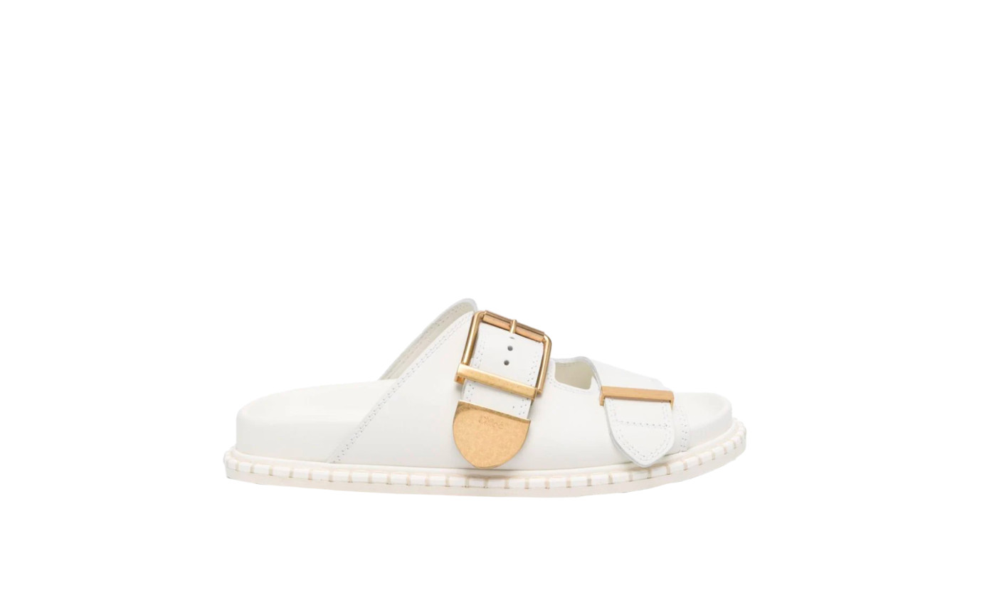 Visuel 1 : Chloe | Mule Rebecca Blanc| Boutique de chaussures de luxe |Parenthese Bordeaux