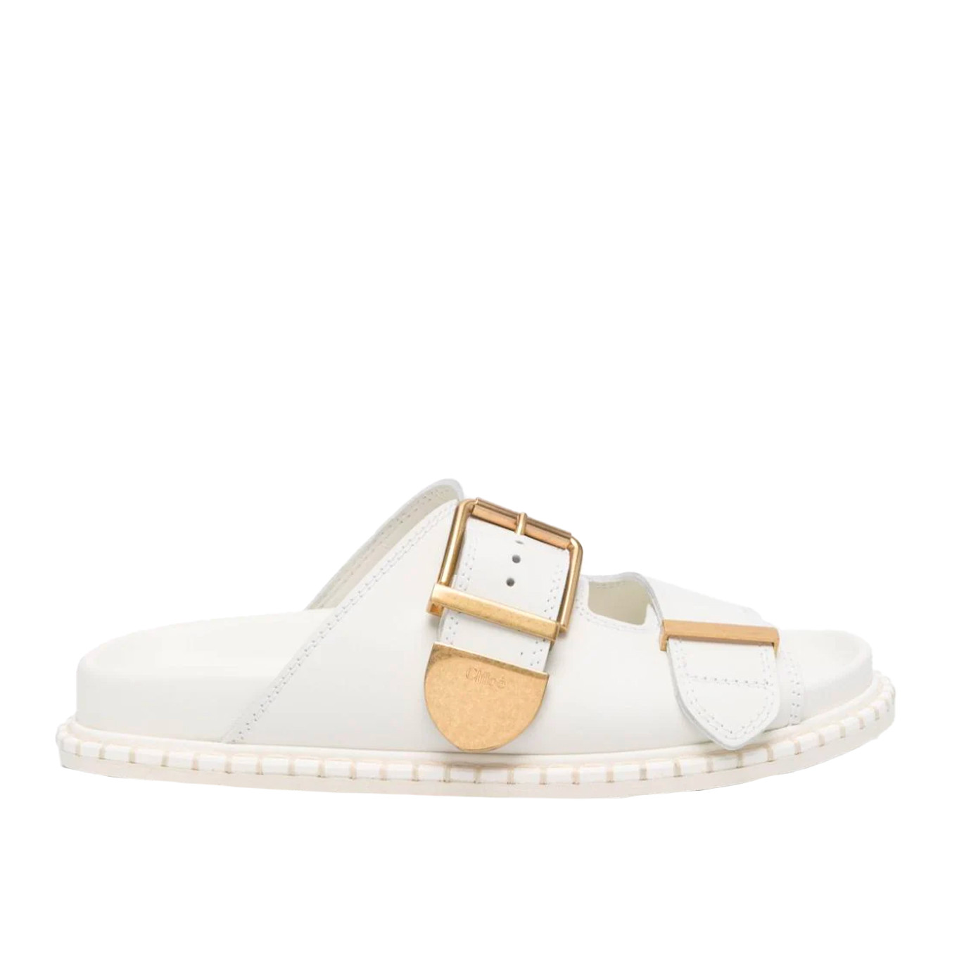 Visuel 1 : Chloe | Mule Rebecca Blanc| Boutique de chaussures de luxe |Parenthese Bordeaux