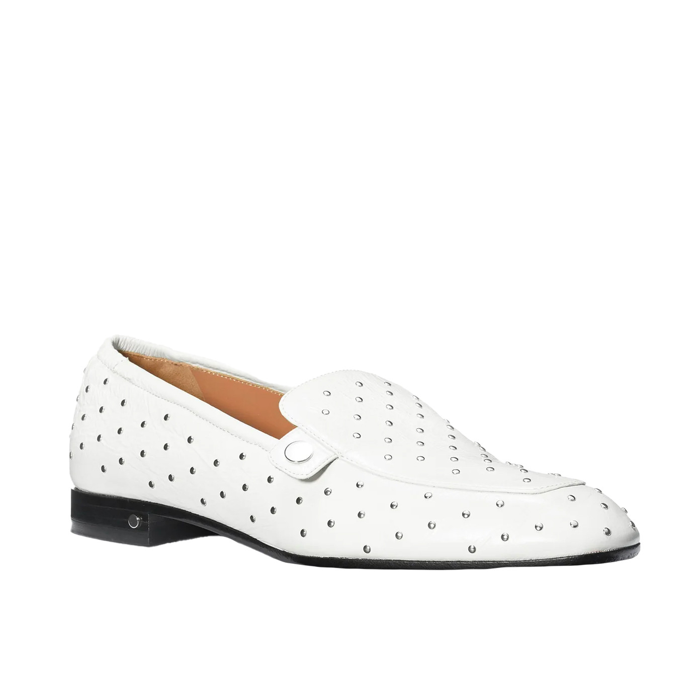 Visuel 2 : Laurence Dacade| Mocassin Angela blanc et clous| Boutique de luxe Parenthese