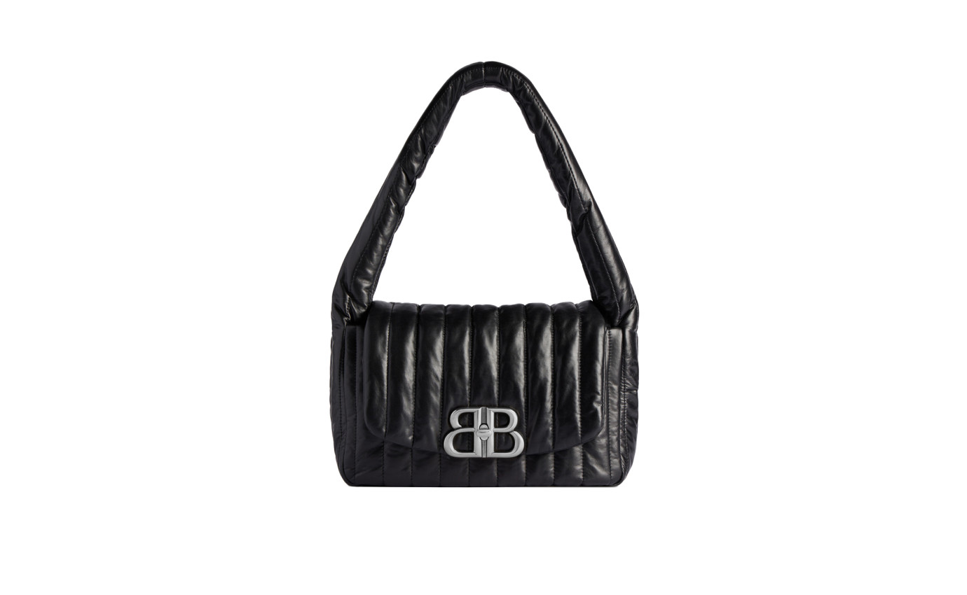 Visuel 1 : Collection Balenciaga Bordeaux | Sac Monaco Noir et argent | Boutique de sac de Luxe Parenthese Bordeaux