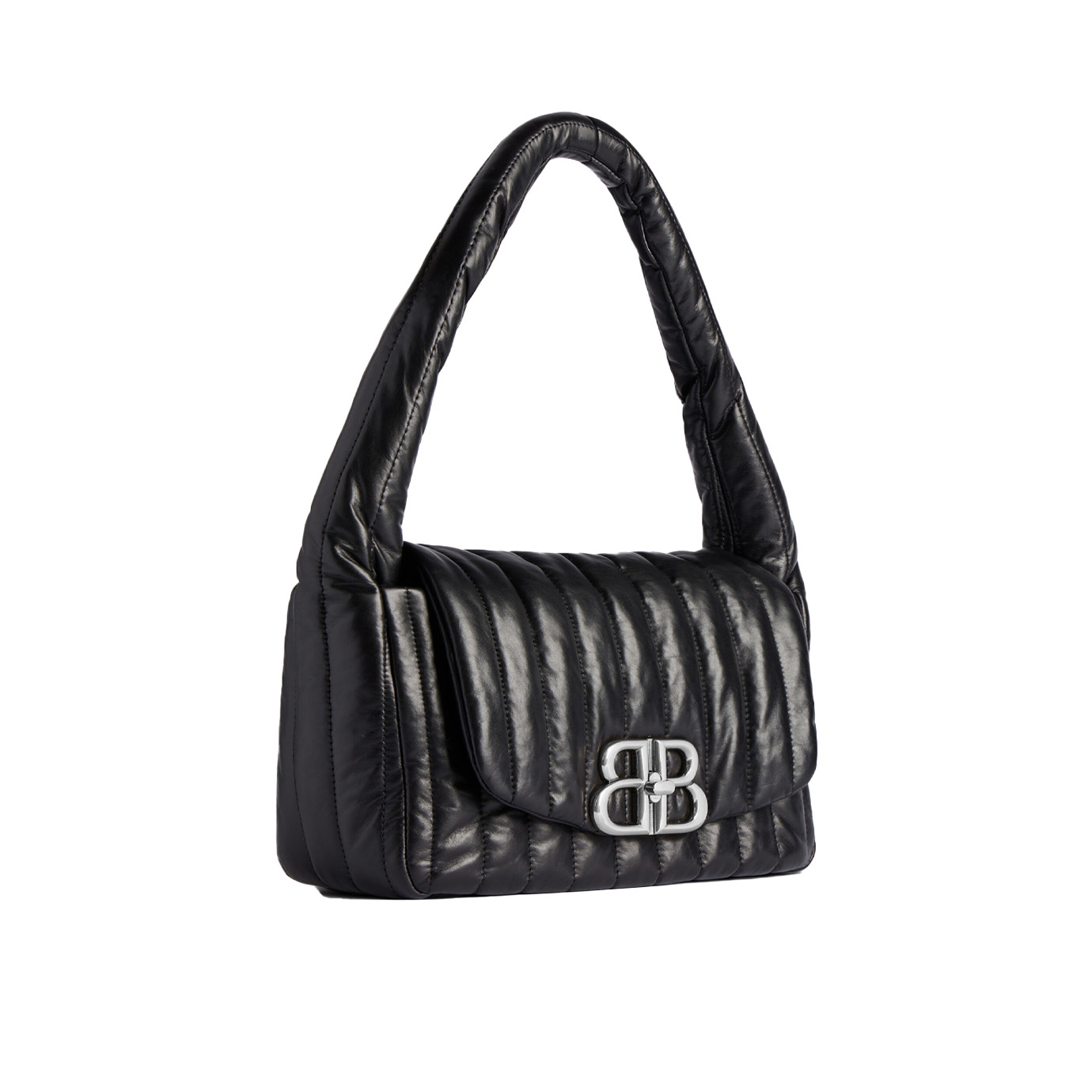 Visuel 2 : Collection Balenciaga Bordeaux | Sac Monaco Noir et argent | Boutique de sac de Luxe Parenthese Bordeaux