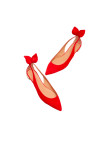 Visuel 3 : Collection Aquazzura Bordeaux | Ballerine Bow Tie Rouge| Boutique de chaussures de Luxe Parenthese Bordeaux