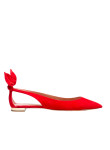 Visuel 1 : Collection Aquazzura Bordeaux | Ballerine Bow Tie Rouge| Boutique de chaussures de Luxe Parenthese Bordeaux