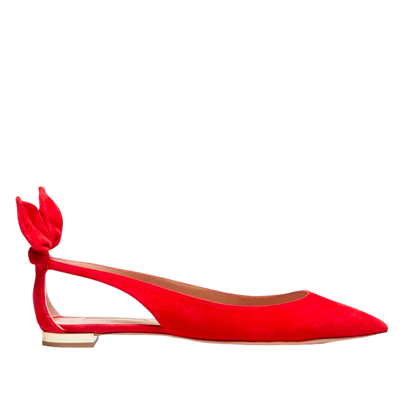Visuel 1 : Collection Aquazzura Bordeaux | Ballerine Bow Tie Rouge| Boutique de chaussures de Luxe Parenthese Bordeaux