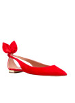 Visuel 2 : Collection Aquazzura Bordeaux | Ballerine Bow Tie Rouge| Boutique de chaussures de Luxe Parenthese Bordeaux