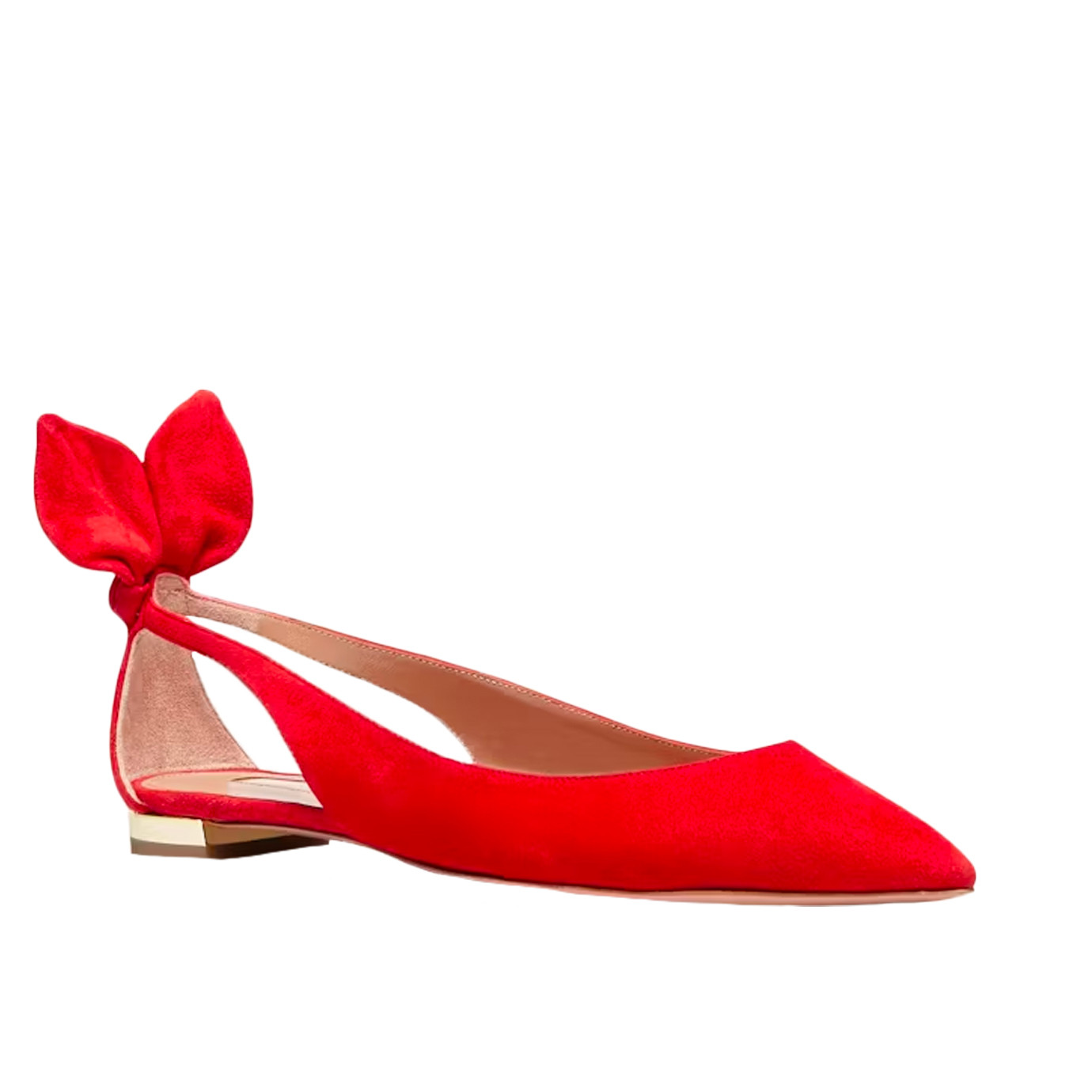 Visuel 2 : Collection Aquazzura Bordeaux | Ballerine Bow Tie Rouge| Boutique de chaussures de Luxe Parenthese Bordeaux