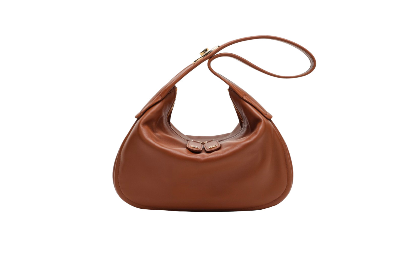 Visuel 1 : Valentino Garavani |Boutique Parenthese Bordeaux| Sacs de luxe pour femme |Sac SGo-Hobo en cuir marron