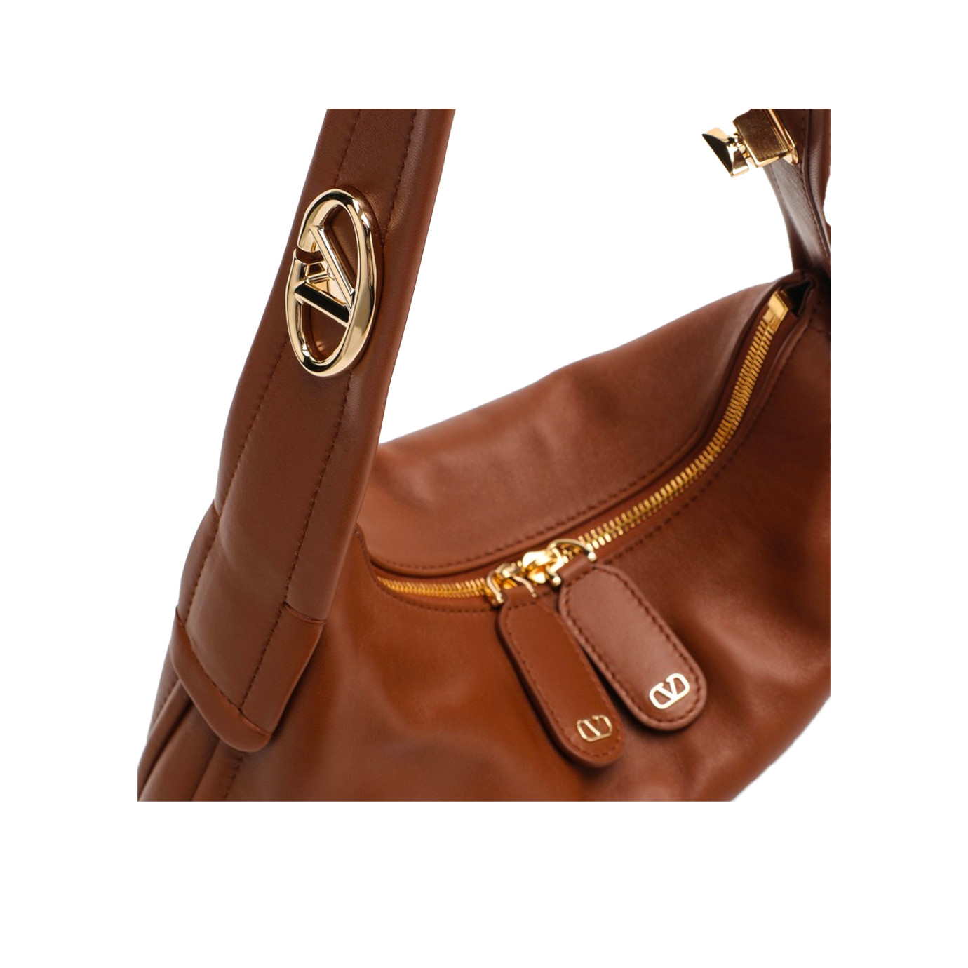Visuel 3 : Valentino Garavani |Boutique Parenthese Bordeaux| Sacs de luxe pour femme |Sac SGo-Hobo en cuir tobacco