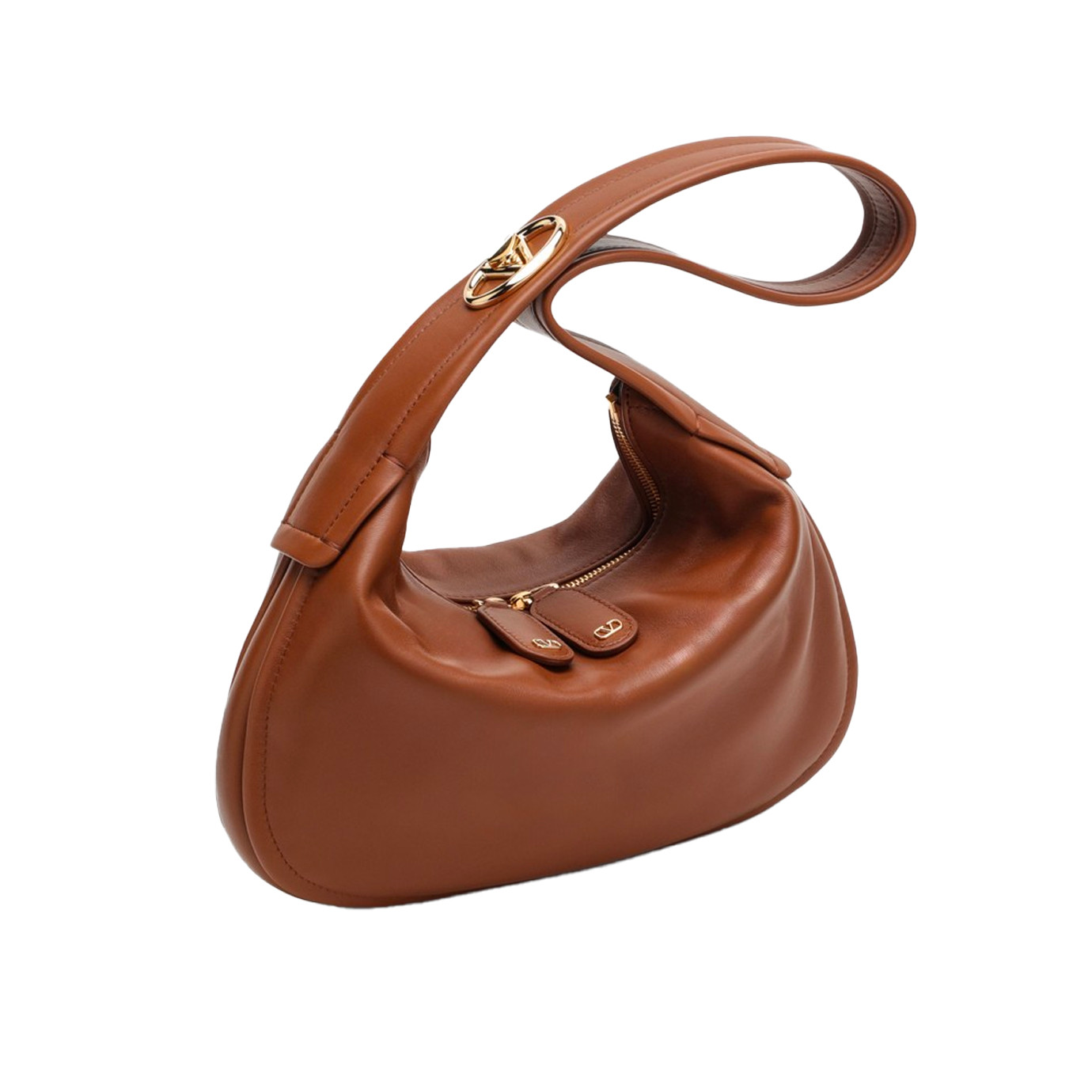 Visuel 1 : Valentino Garavani |Boutique Parenthese Bordeaux| Sacs de luxe pour femme |Sac SGo-Hobo en cuir tobacco