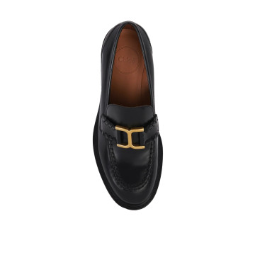 Visuel 3 : Collection Chloé Bordeaux | Mocassin à talons Marcie en cuir noir| Boutique de chaussures de Luxe Parenthese Bordeaux