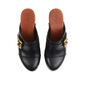 Visuel 3 : Collection Chloé Bordeaux | Sabot Jeannette noir|  Chaussures de Luxe Parenthese Bordeaux