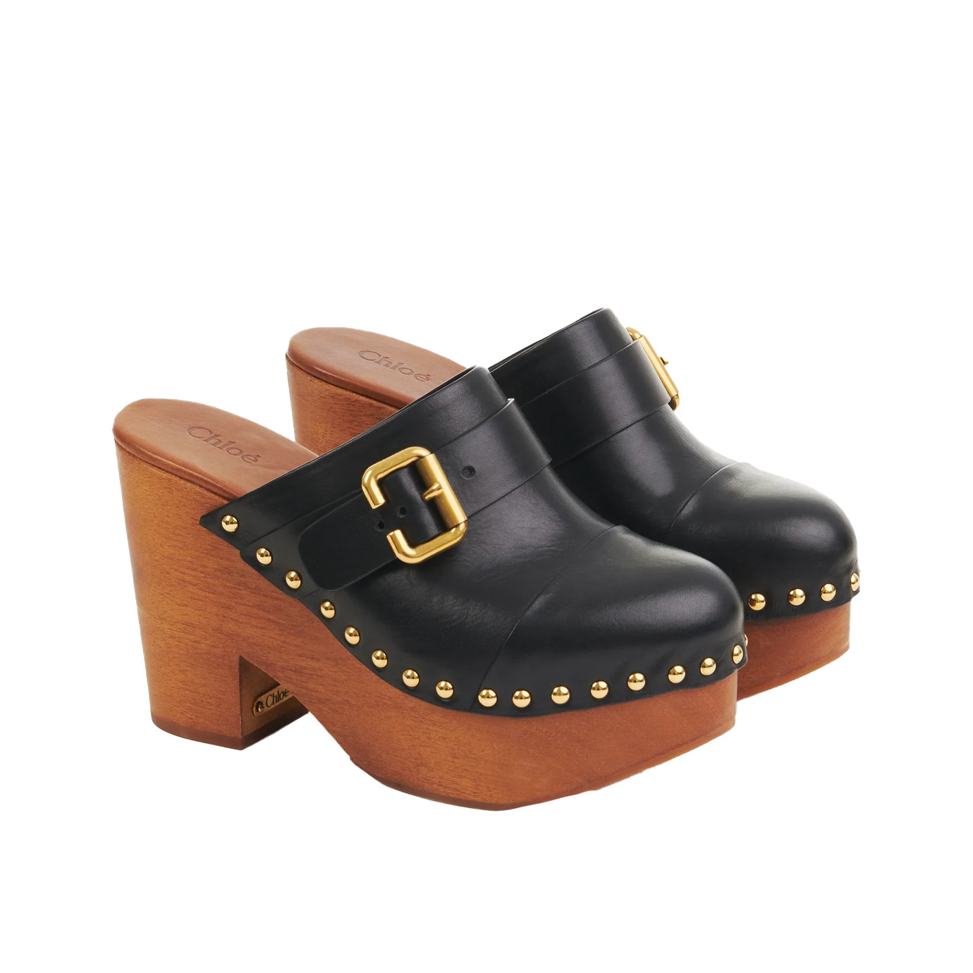 Visuel 2 : Collection Chloé Bordeaux | Sabot Jeannette noir|  Chaussures de Luxe Parenthese Bordeaux