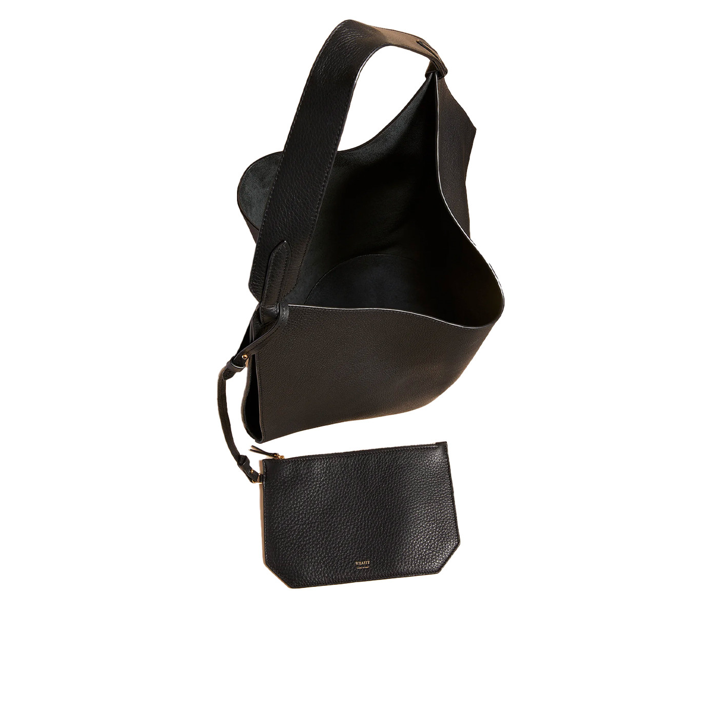 Visuel 3 : Collection Khaite Bordeaux | Sac Lotus Medium noir| Boutique de sac de Luxe Parenthese Bordeaux