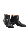 Visuel 2 : Chloé | Boots Susanna en cuir noir et argent | Boutique de chaussures de Luxe Parenthese