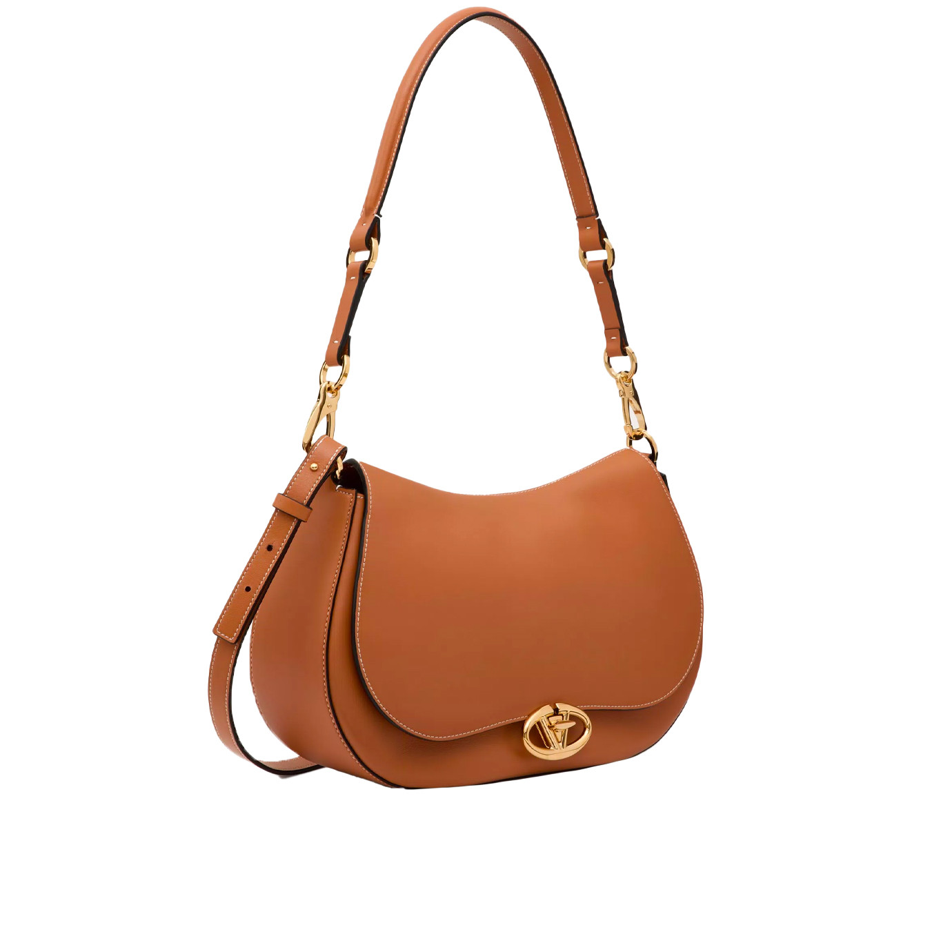 Visuel 2 : Collection Valentino Garavani Bordeaux | Sac Ohval en cuir camel | Boutique de sacs de Luxe Parenthese Bordeaux