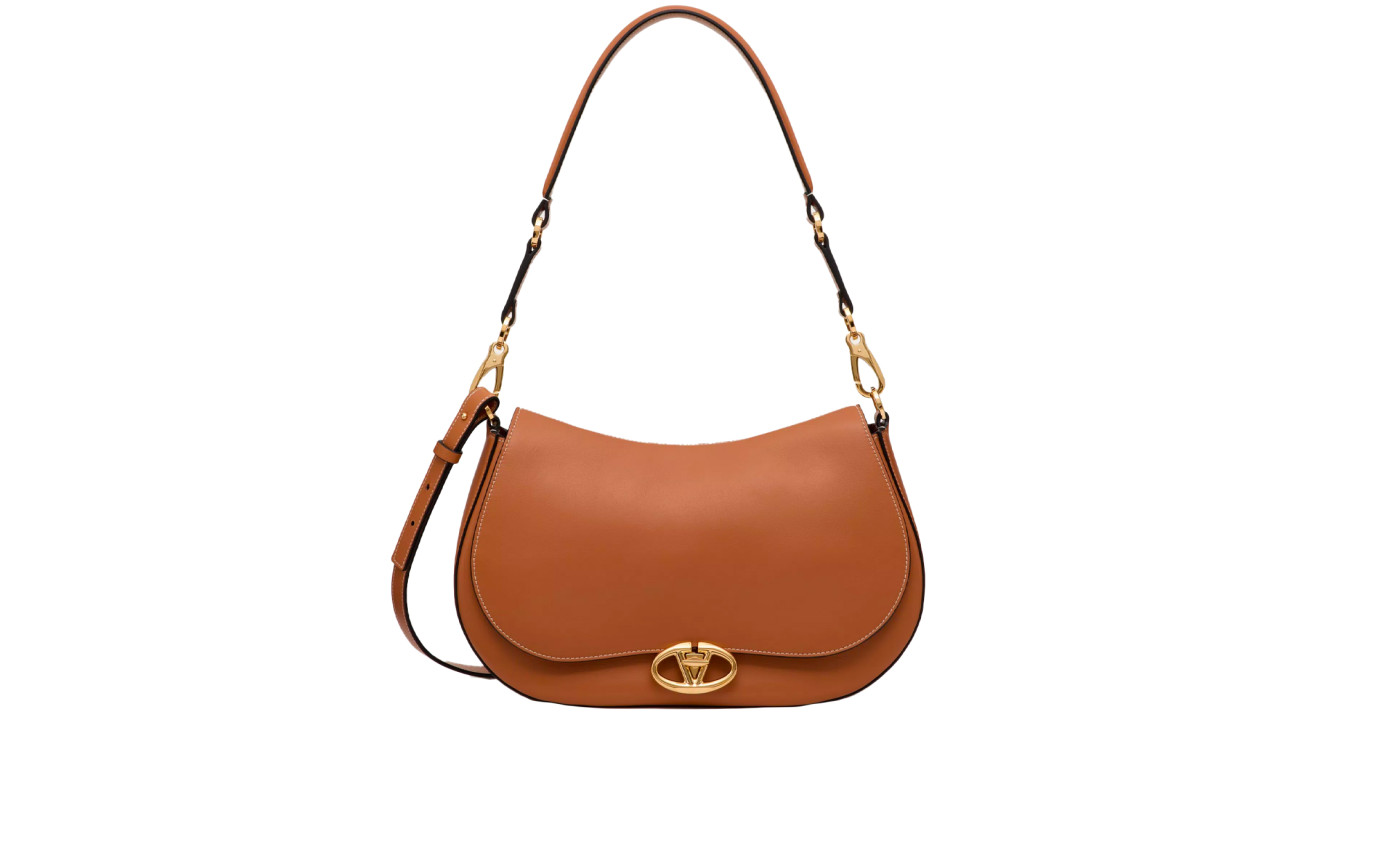 Visuel 1 : Collection Valentino Garavani Bordeaux | Sac Ohval en cuir camel | Boutique de sacs de Luxe Parenthese Bordeaux