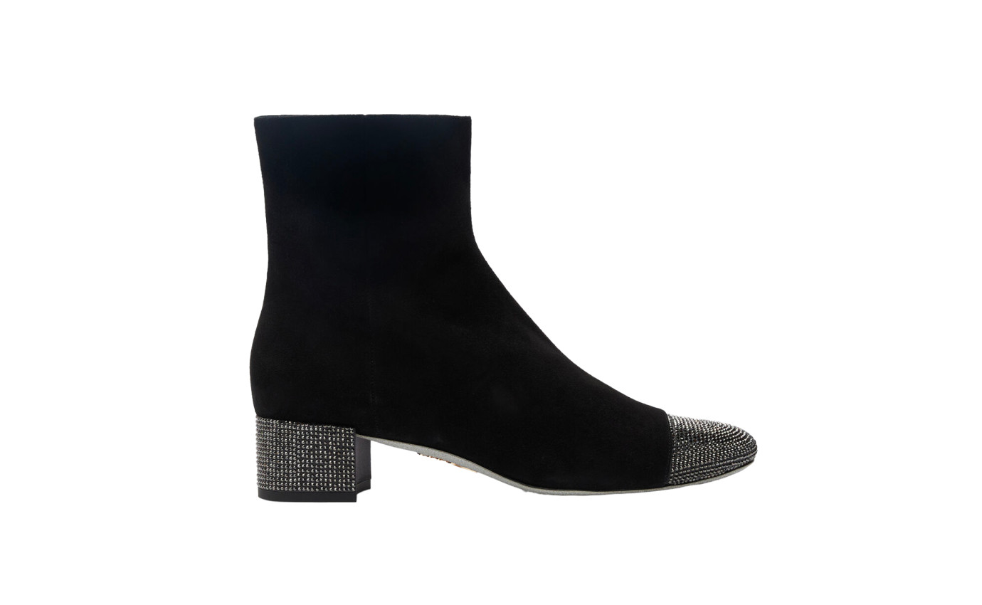 Visuel 1 : Collection René Caovilla Bordeaux | Bottine Bonnie noir | Boutique de chaussures de Luxe Parenthese Bordeaux