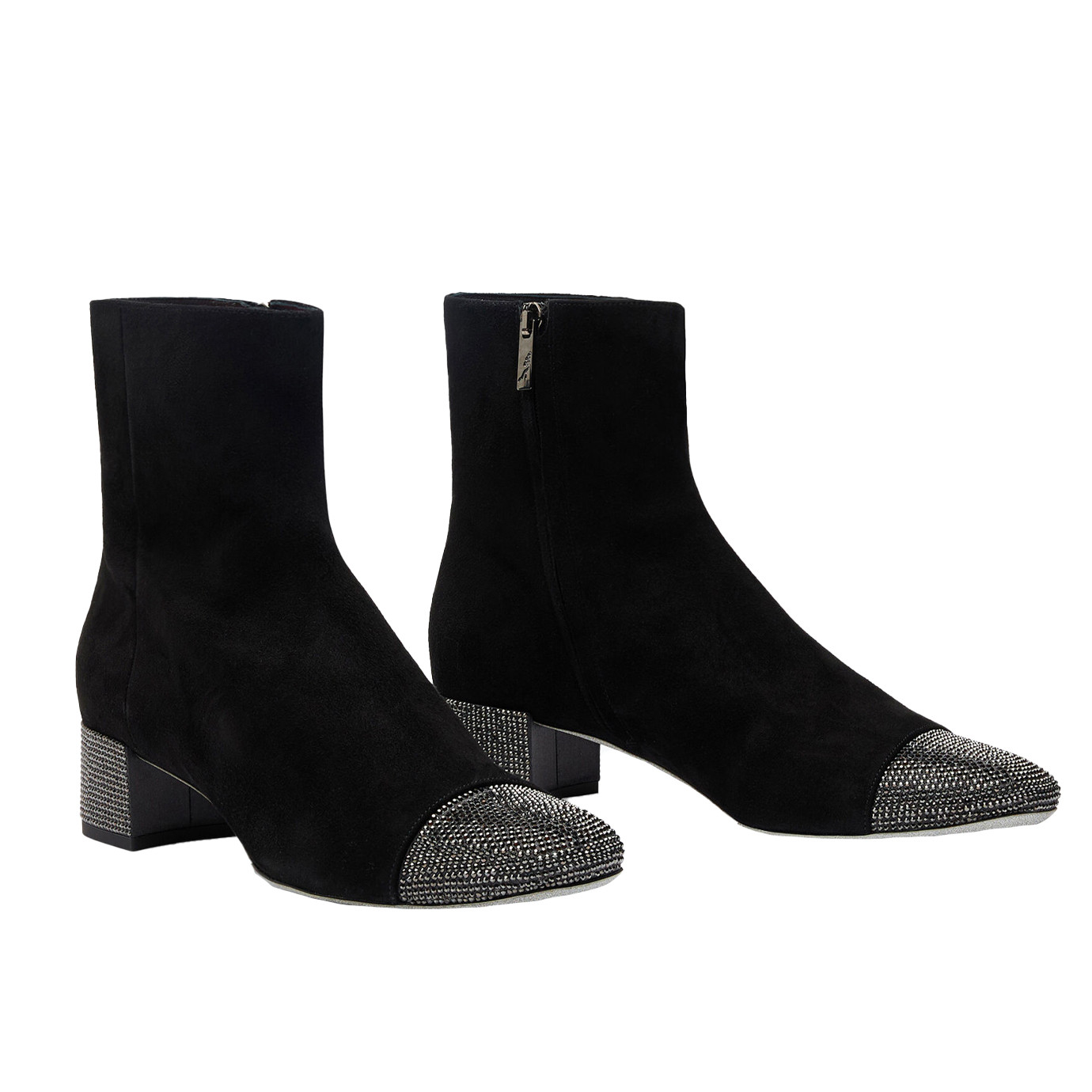 Visuel 2 : Collection René Caovilla Bordeaux | Bottine Bonnie noir | Boutique de chaussures de Luxe Parenthese Bordeaux