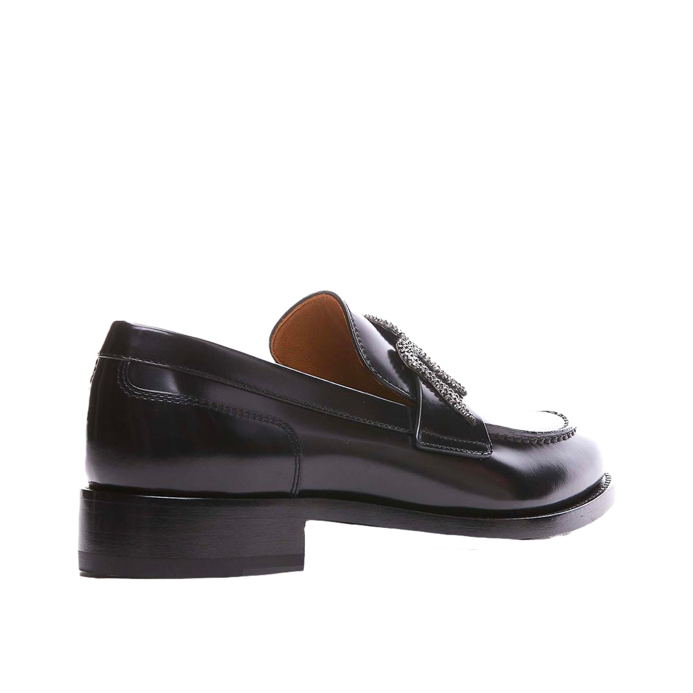 Visuel 2 : Collection René Caovilla Bordeaux | Mocassin Morgana Noir| Boutique de chaussures de Luxe pour femme