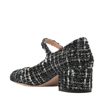 Visuel 3 : Collection Gianvito Rossi Bordeaux | Babies Mary Ribbon en tweed | Boutique de chaussures de Luxe Parenthese Bordeaux