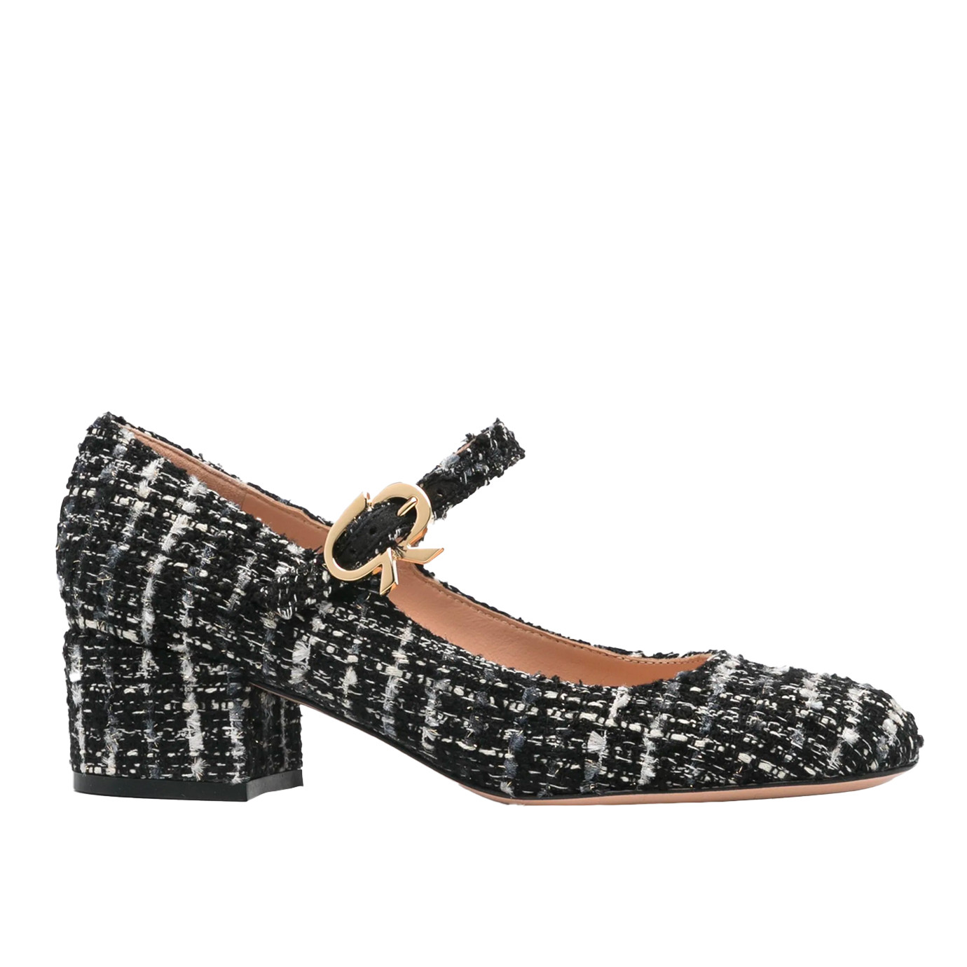 Visuel 1 : Collection Gianvito Rossi Bordeaux | Babies Mary Ribbon en tweed | Boutique de chaussures de Luxe Parenthese Bordeaux