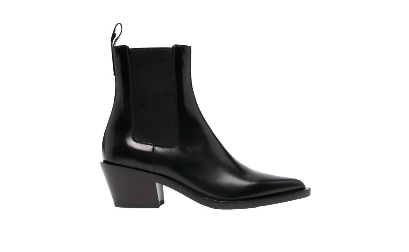 Visuel 1 : Collection Gianvito Rossi Bordeaux | Boots Wylie en cuir noir | Boutique de chaussures de Luxe Parenthese Bordeaux