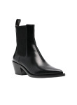 Visuel 2 : Collection Gianvito Rossi Bordeaux | Boots Wylie en cuir noir | Boutique de chaussures de Luxe Parenthese Bordeaux