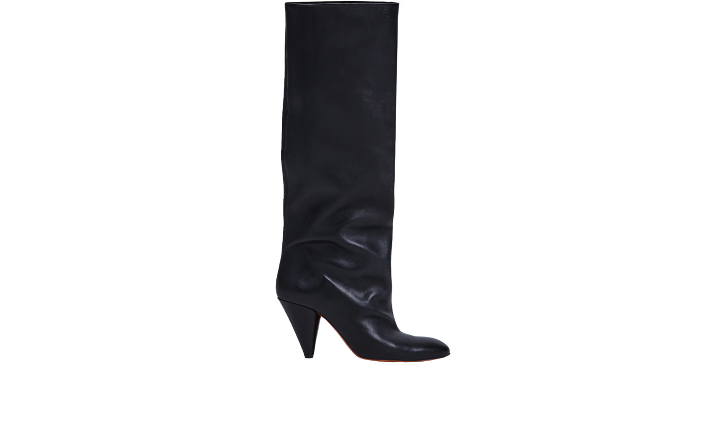 Visuel 1 : Collection Proenza Schouler Bordeaux | Botte Cone en cuir noir | Boutique de chaussures de Luxe Parenthese Bordeaux