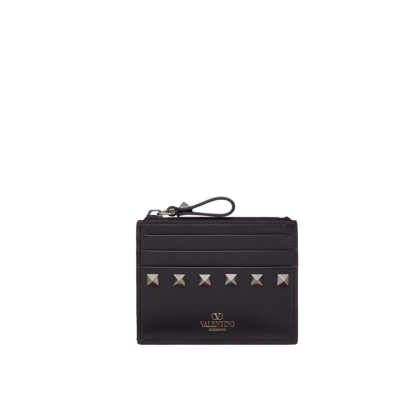 Visuel 1 : Collection Valentino Garavani Bordeaux | Porte-cartes rockstud noir| Boutique d'accessoires de Luxe Parenthese