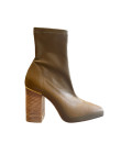Visuel 1 : Collection Ambre Bordeaux | Bottine Ambre en cuir Dark Kaki | Chaussures de Luxe Parenthese Bordeaux