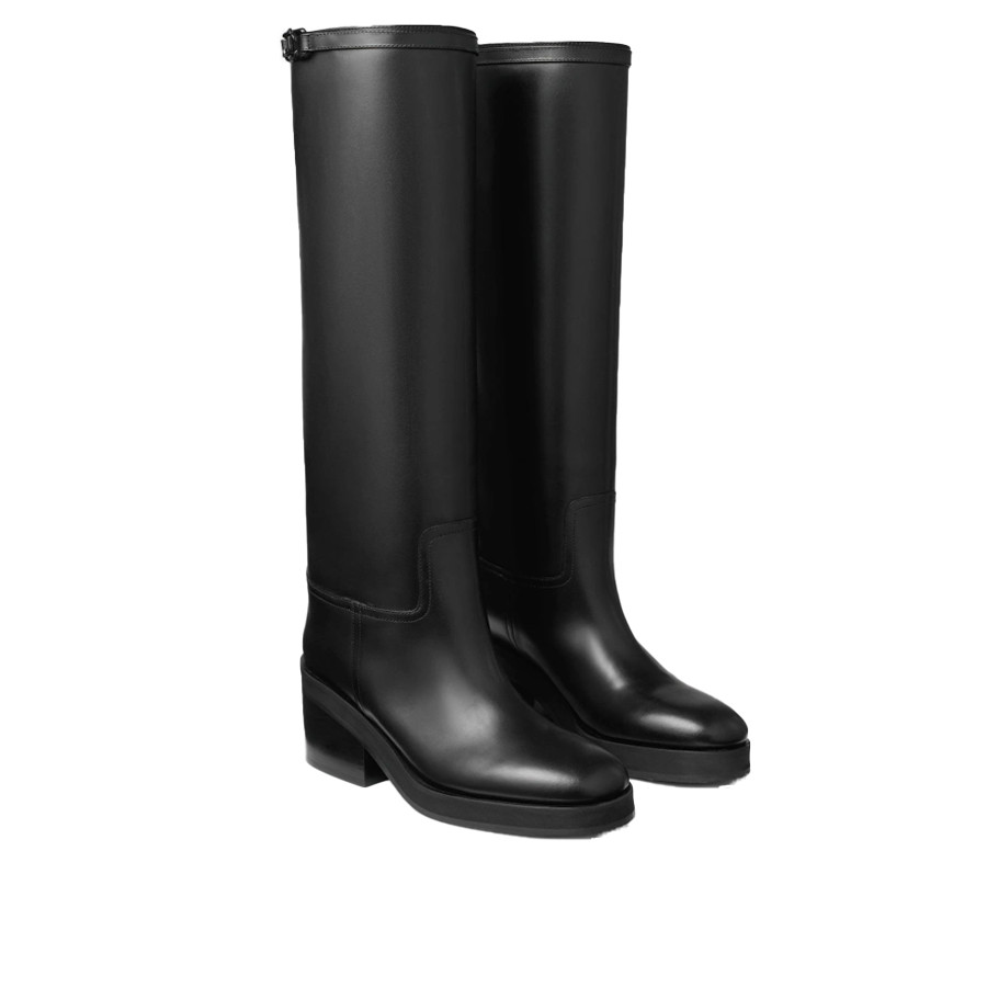 Visuel 2 : Collection Jimmy Choo Bordeaux | Botte Yasmin en cuir | Boutique de chaussures de Luxe Parenthese Bordeaux