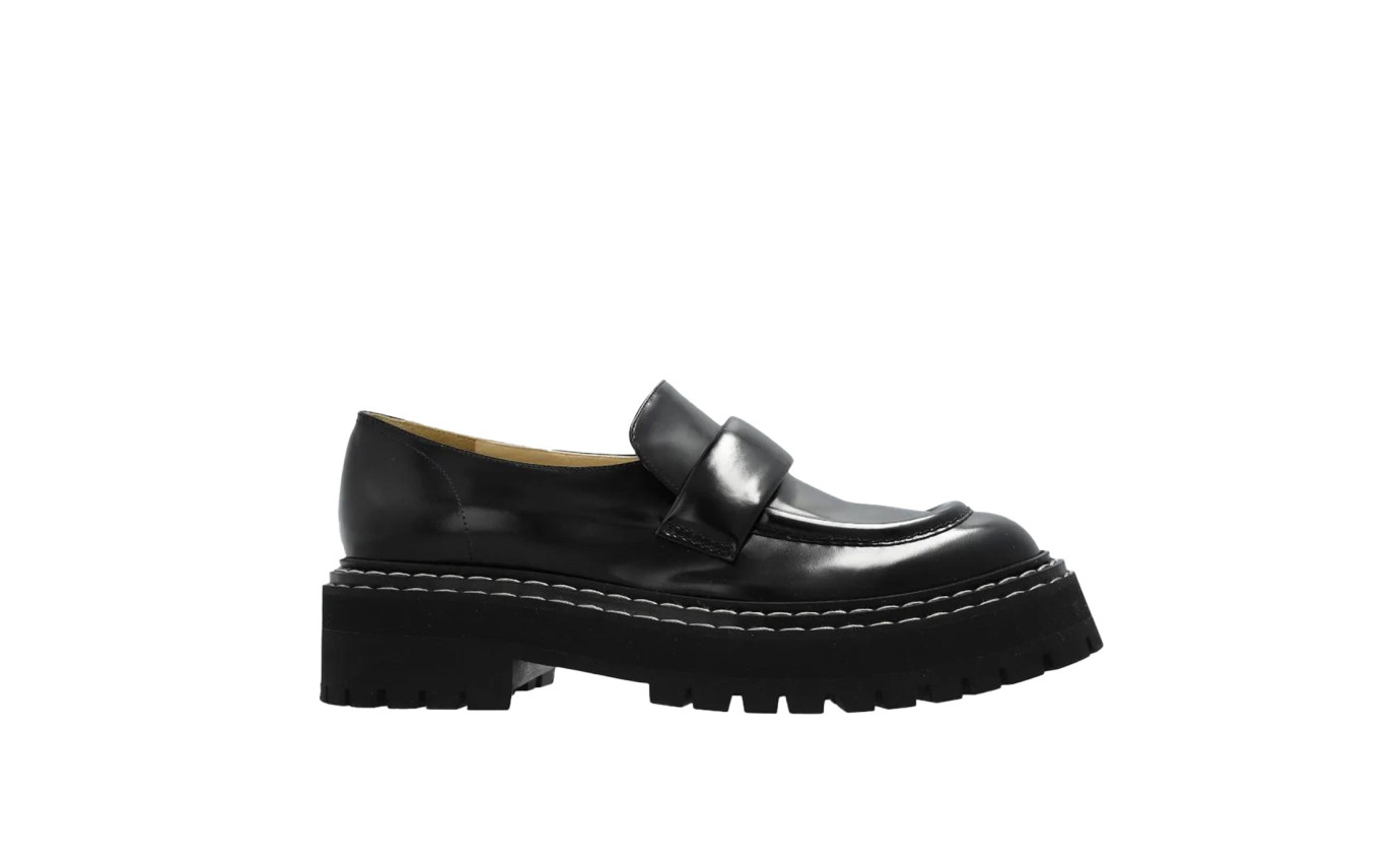Visuel 1 : Collection Proenza Schouler Bordeaux | Mocassin Lug en cuir noir | Boutique de chaussures de Luxe Parenthese Bordeaux