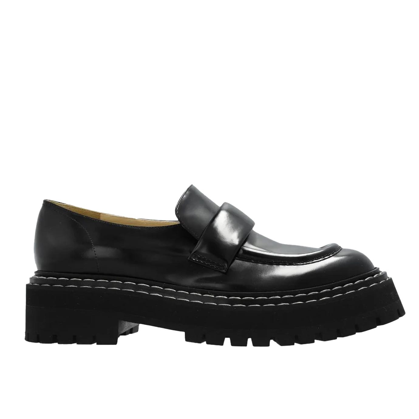 Visuel 1 : Collection Proenza Schouler Bordeaux | Mocassin Lug en cuir noir | Boutique de chaussures de Luxe Parenthese Bordeaux