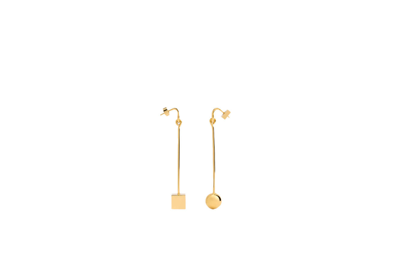 Visuel 1 : Jacquemus | Les boucles d'oreilles rond carré en laiton | Boutique Parenthese