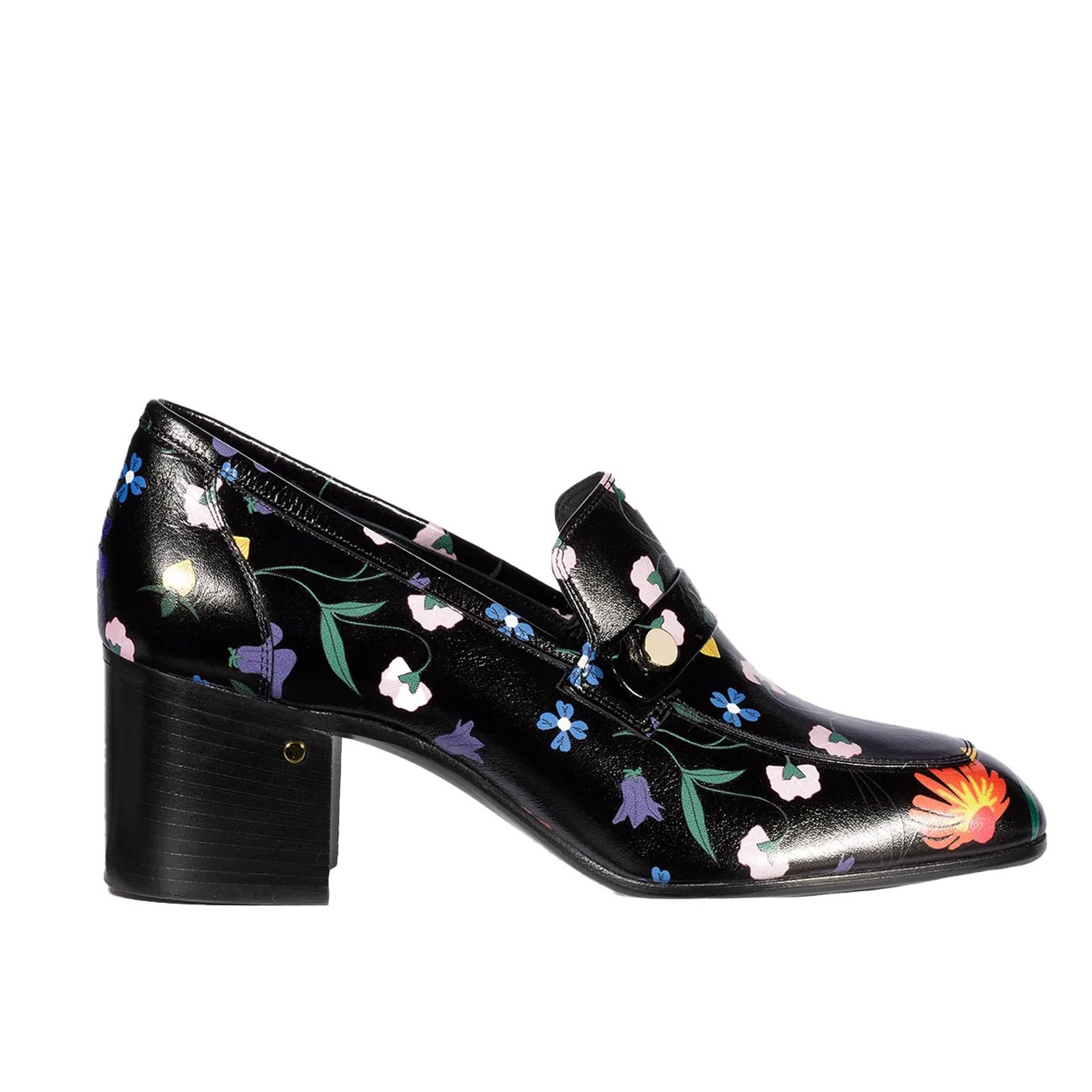 Visuel 1 : Collection Laurence Dacade Bordeaux | Mocassin Tracy en cuir et fleurs | Chaussures de Luxe Parenthese Bordeaux