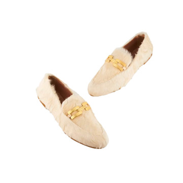 Visuel 3 : Collection Aquazzura Bordeaux | Mocassin Furry Brandi | Boutique de chaussures de Luxe Parenthese