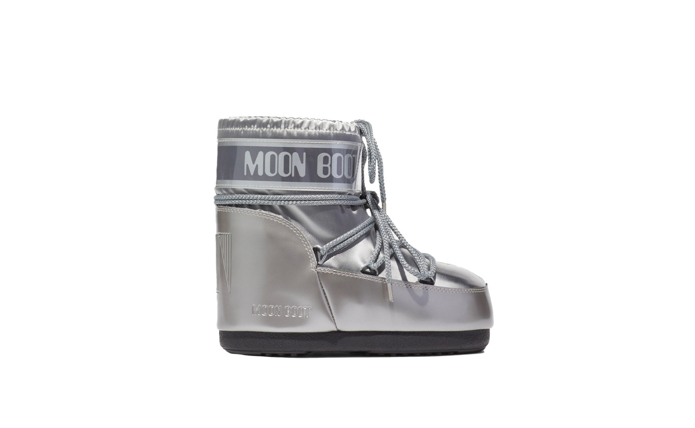 Visuel 1 : Moon Boot| Moon boot basse glance argent| Boutique de luxe Parenthese