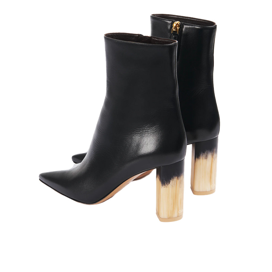 Visuel 3 : Collection Chloé Bordeaux | Bottine Georgia en cuir noir| Boutique de chaussures de Luxe Parenthese Bordeaux