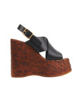 Visuel 1 : Collection Chloe Bordeaux | Sandale compensée maxime noir| Boutique de chaussures de Luxe Parenthese Bordeaux