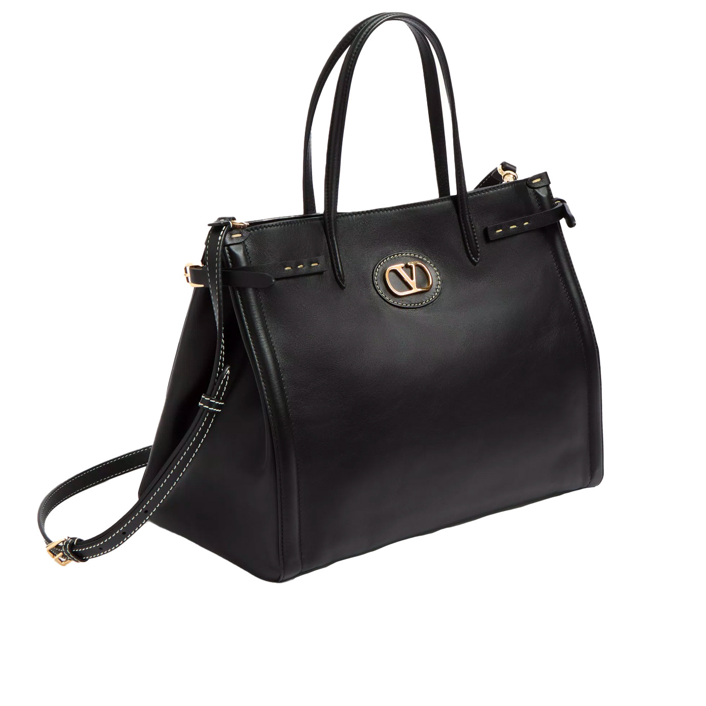 Visuel 2 : Valentino Garavani| Cabas Antibes  moyen en cuir noir | Boutique de sacs luxe Parenthese