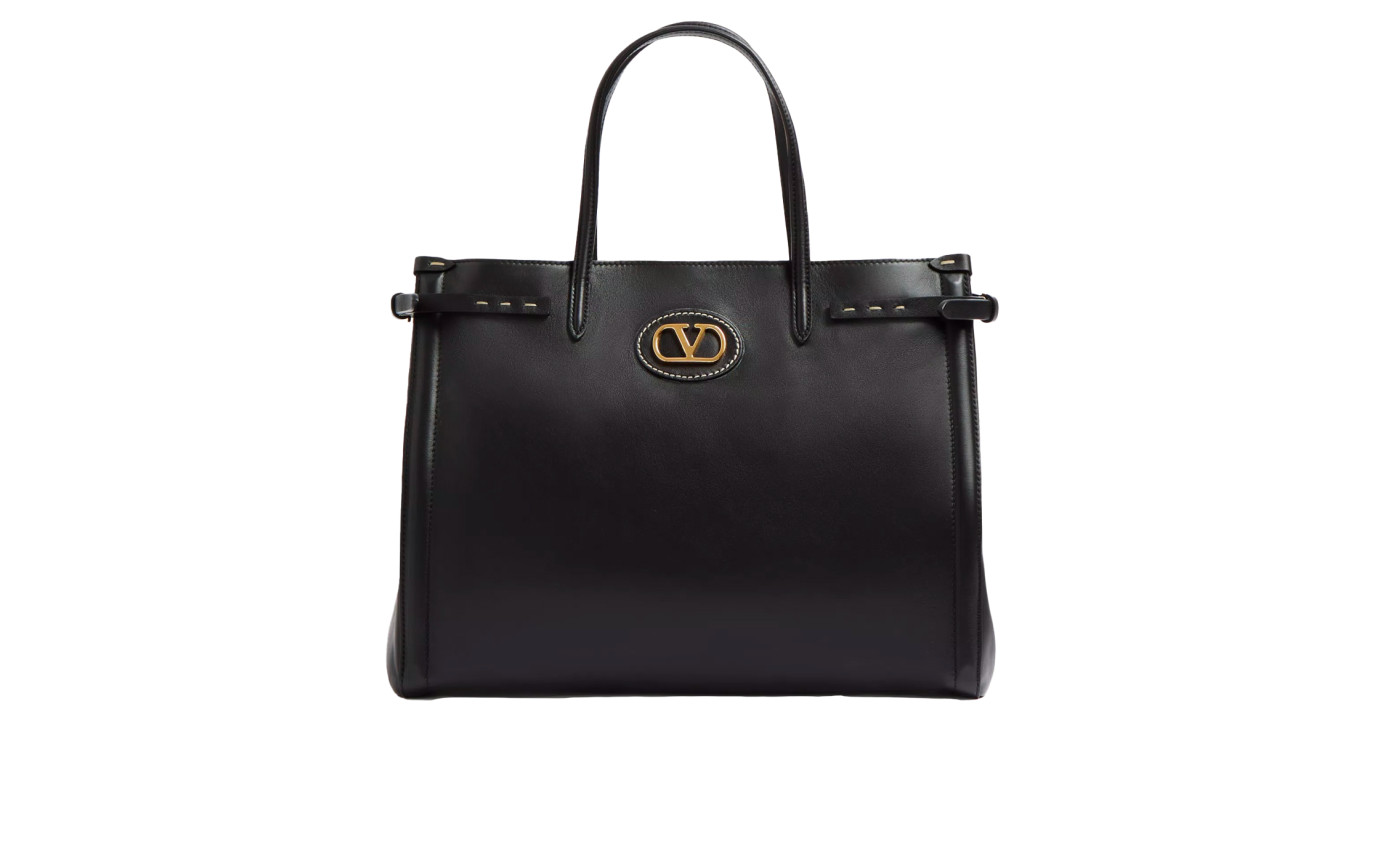 Visuel 1 : Valentino Garavani| Cabas Antibes  moyen en cuir noir | Boutique de sacs luxe Parenthese