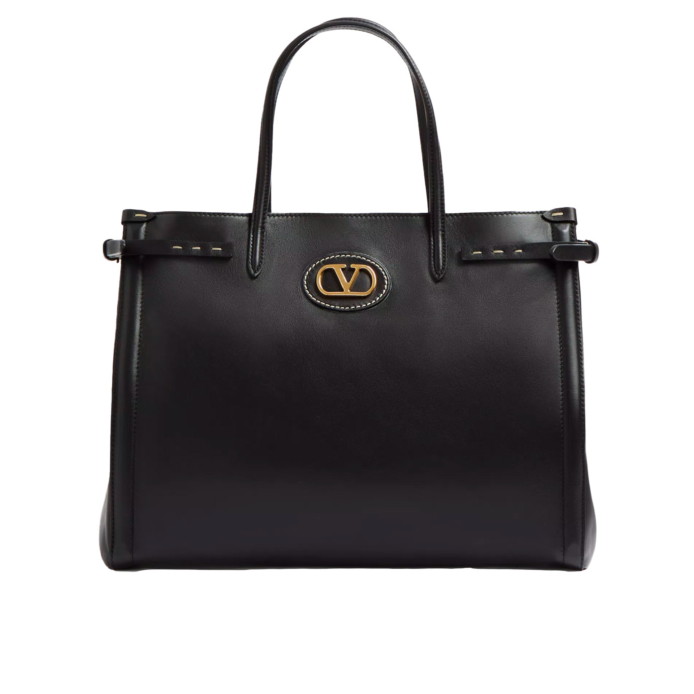 Visuel 1 : Valentino Garavani| Cabas Antibes  moyen en cuir noir | Boutique de sacs luxe Parenthese
