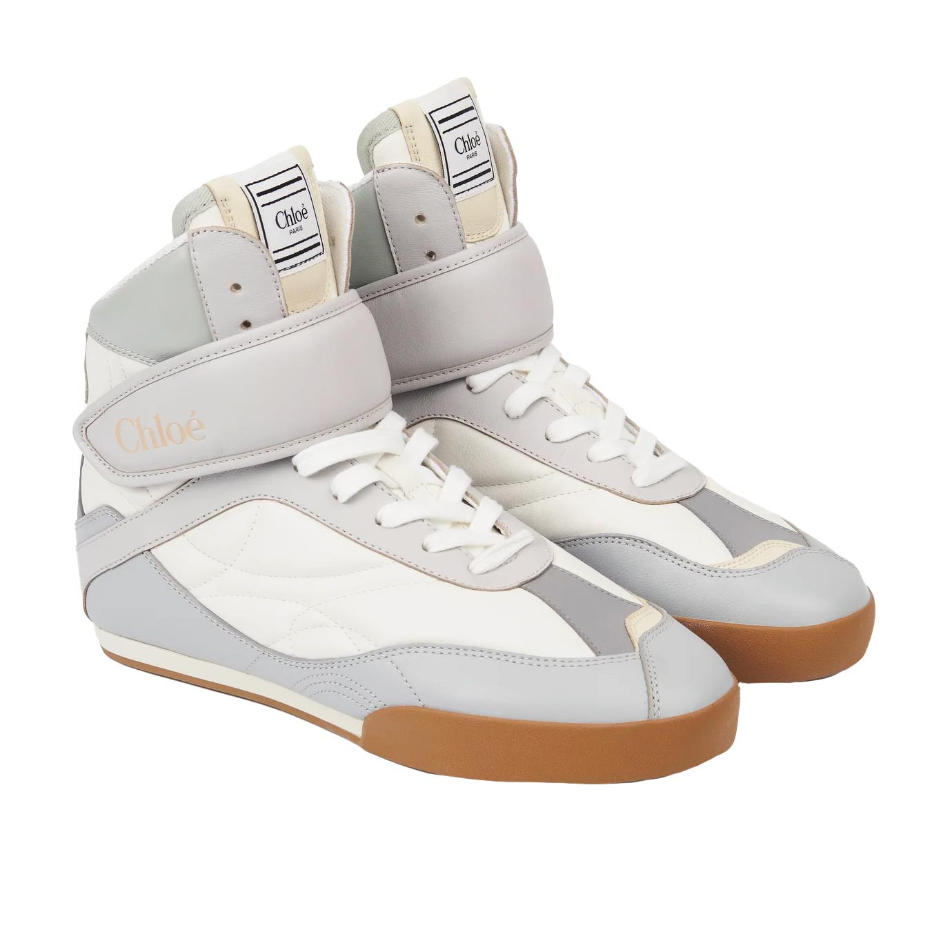 Visuel 2 : Collection Chloé Bordeaux | Sneaker haute kick en cuir bleu| Boutique de Chaussures de luxe Parenthese Bordeaux