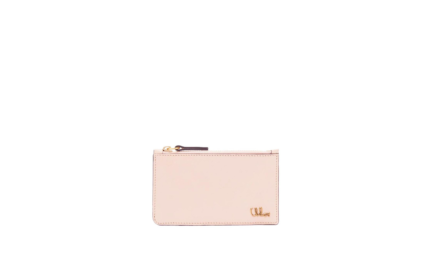 Visuel 1 : Collection Chloé Bordeaux | Porte-cartes Iconic cemant pink | Boutique d'accessoires de Luxe Parenthese Bordeaux