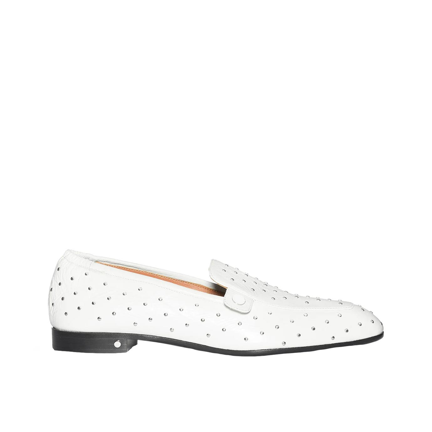 Visuel 1 : Laurence Dacade| Mocassin Angela blanc et clous| Boutique de luxe Parenthese