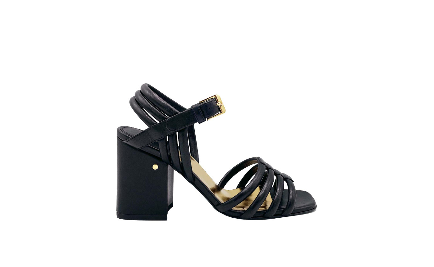 Visuel 1 : Laurence Dacade| Sandale Camila en cuir noir| Boutique de luxe Parenthese